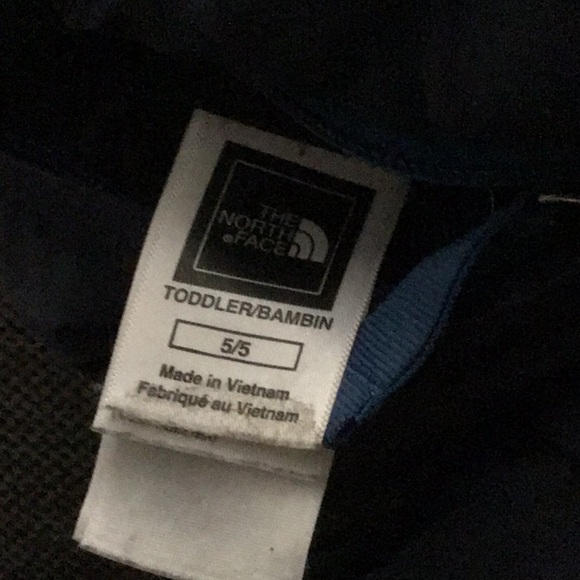 Navy Blue Reversible The North Face Kids Jacket 550 - Picture 5 of 9